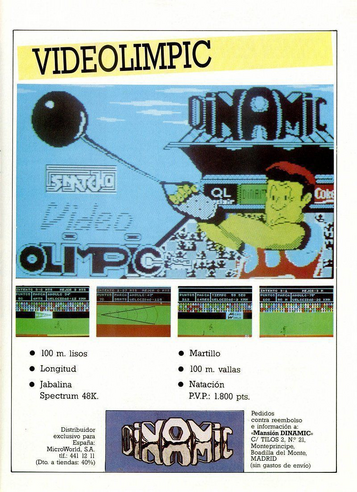 Video Olympics (1986)(Mastertronic)[a][aka Video Olimpic] ROM
