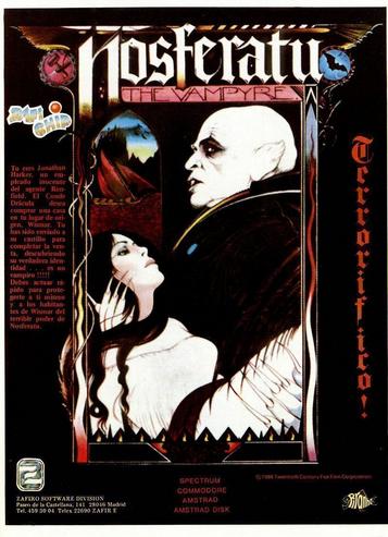 Nosferatu El Vampiro (1986)(Zafiro Software Division)[a][aka Nosferatu The Vampyre] ROM