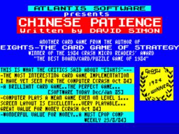 Chinese Patience (1985)(Atlantis Software) ROM
