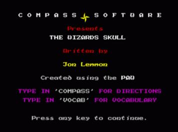 Blood Of Bogmole III - Wizards Skull (1986)(Compass Software) ROM