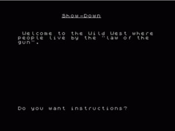 Showdown (1983)(Artic Computing)[16K]