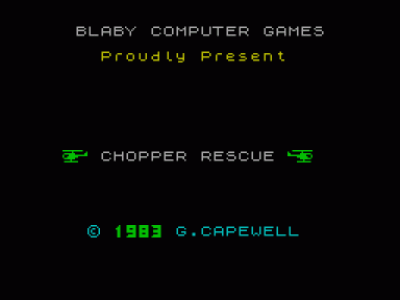 Chopper Rescue (1983)(Blaby Computer Games)