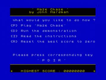 Maze Chase (1983)(Hewson Consultants)[16K]