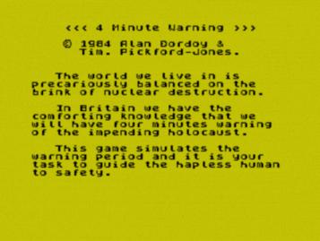 4 Minute Warning (1984)(Magination Software) ROM
