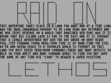 Raid On Lethos (1984)(Dave Newton)